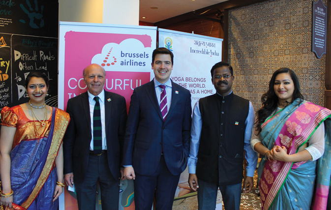Patrice Malacort, Sales and Marketing Manager Canada, Brussels Airlines; Christophe Allard, Director North America, Brussels Airlines; Anil Oraw, Director, India Tourism, Toronto.