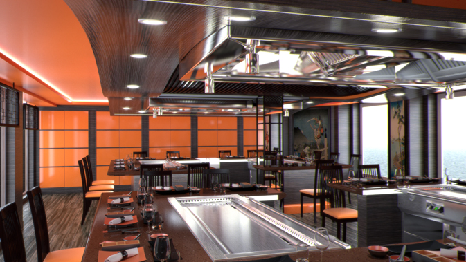 MSC Meraviglia will have four teppanyaki grills