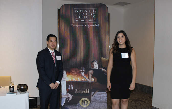 Dana O'Malley, PR Manager Americas for SLH and Nicholas Chiu, Sales Coordinator for SLH