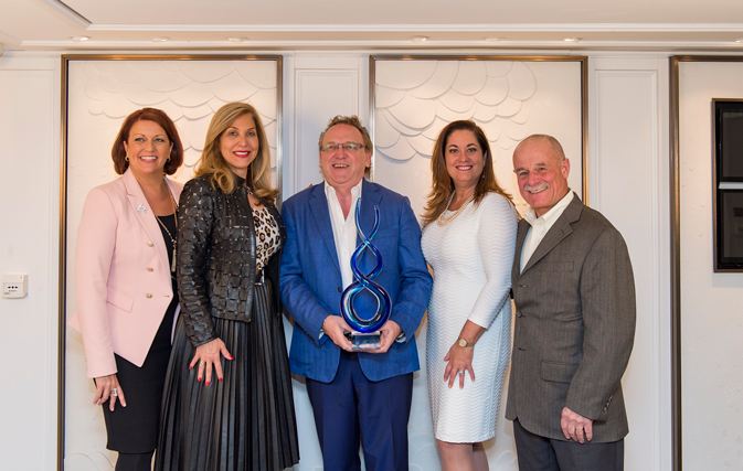 From l-r: Kim Guimaraes, Vice President, Sales & Strategic Partnerships, Crystal; Edie Rodriguez, CEO & President, Crystal; Ian Biddlecombe, Vision Travel Solutions; Carmen Roig, Vice President, Marketing & Sales, Crystal; Paul Girouard, Director of Sales – North America, Crystal