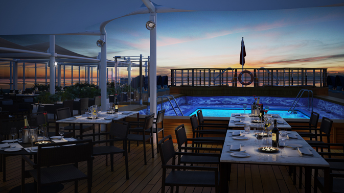 Lido Pool at night