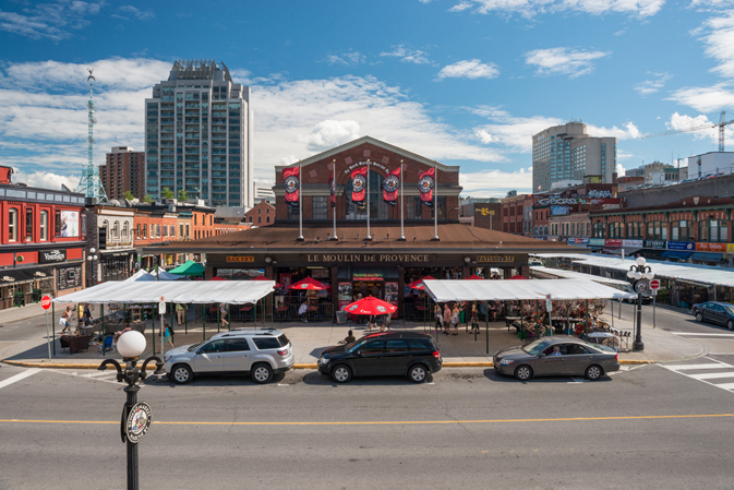 The Byward market in Ottawa