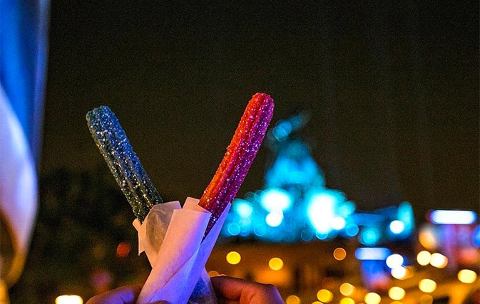 The force is strong with these Lightsabre churros, available now at Disneyland