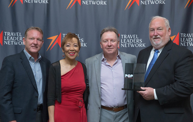 TL Network’s name change freed up the Vacation.com brand, now the cornerstone of TL Network’s new Web-based lead-generating tool, says Nexion Canada President Mike Foster. Nexion Canada, represented by Foster, won the 2017 Chairman’s Host Award at the recent Travel Leaders Network International Conference in Florida. Seen here are Foster (second from right) with John Lovell, CTC, President of Travel Leaders Network, Leisure Group and Hotel Division (left), TL Network Canada VP Christine James (second from left) and Roger Block, President, Travel Leaders Network.