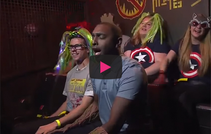 Watch this reporter hilariously freak out on new Guardians of the Galaxy ride