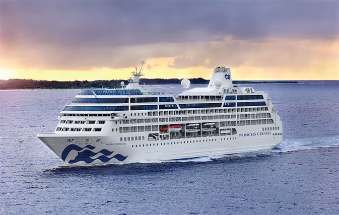 Pacific Princess emerges from drydock with brand new look