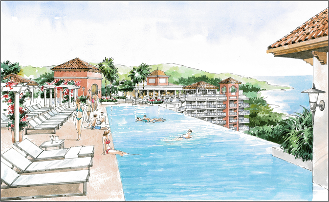 Rendering of Sandals LaSource St. Lucia (Supplied).