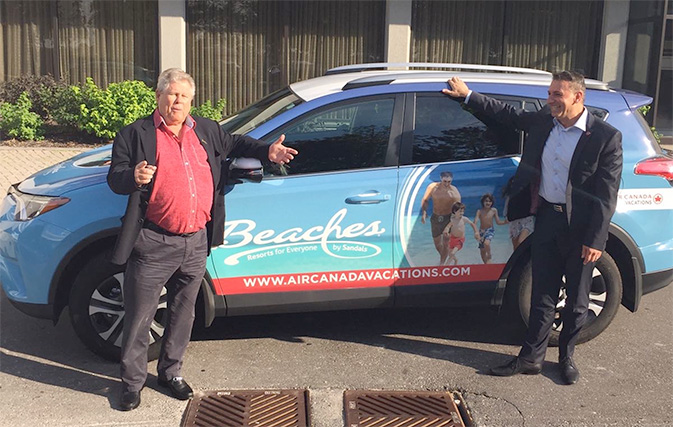 ACV’s sales team ready to roll in newly-wrapped Sandals Resorts cars