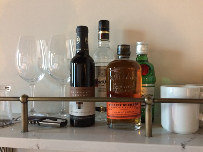 In-room bar selection
