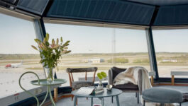 Spend the night in a tricked out helicopter or air traffic control tower because, why not?