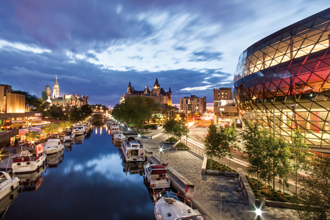 Rideau Canal at night