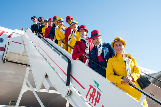 The ‘retro’ aircraft livery features a design the carrier first used in the 1950s, including a recreation of the original ‘Transportes Aéreos Portugueses’ typography.