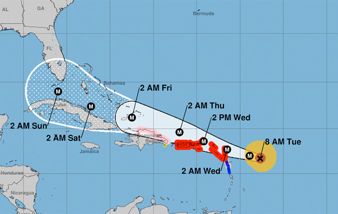 Irma strengthens to a Category 5 storm as it nears Caribbean