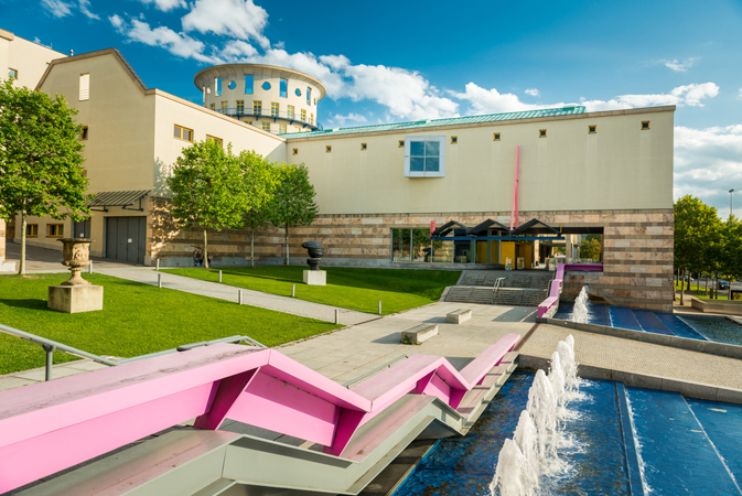 View of the Staatsgalerie Stuttgart, one of the leading Gallerys in Europe.