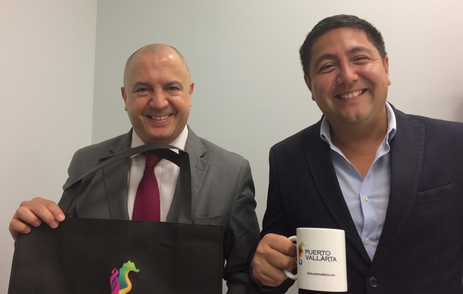 The Puerto Vallarta Tourism Board's Director, Javier Aranda Pedrero, and Promotion & PR Director, Luis Villasenor