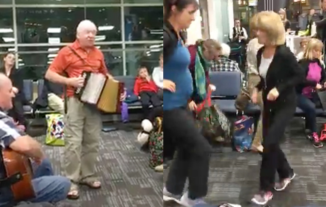 Agent's video of a breakout Newfoundland Kitchen Party at Pearson goes viral