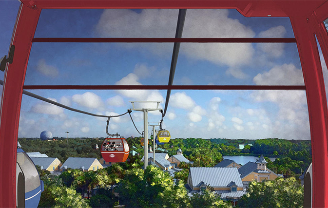 Here’s your first look at Disney’s new gondola system – the Disney Skyliner