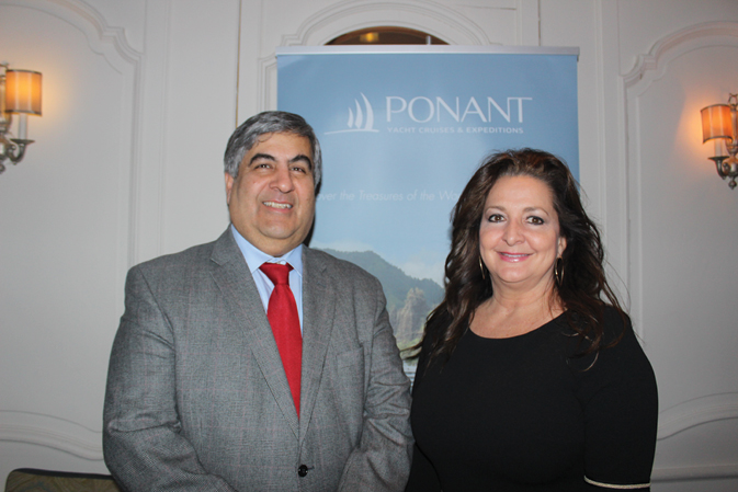 Navin Sawhney, CEO, Ponant USA and Theresa Gatta, VP Sales, North America   