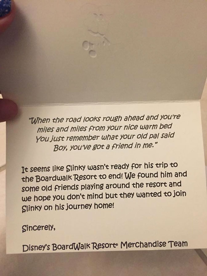 Little boy loses his Slinky toy at Disney World and what happens next will give you all the feels