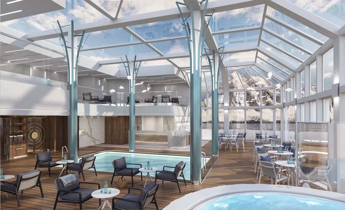 Solarium onboard Crystal Endeavor