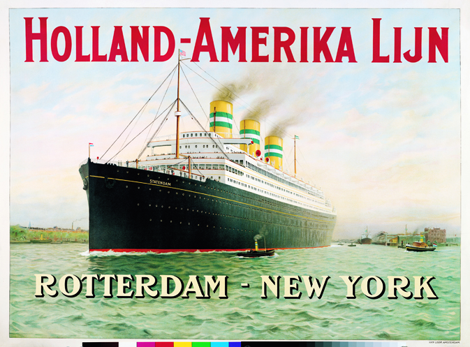 Rotterdam-New York Historical Poster, ca. 1914