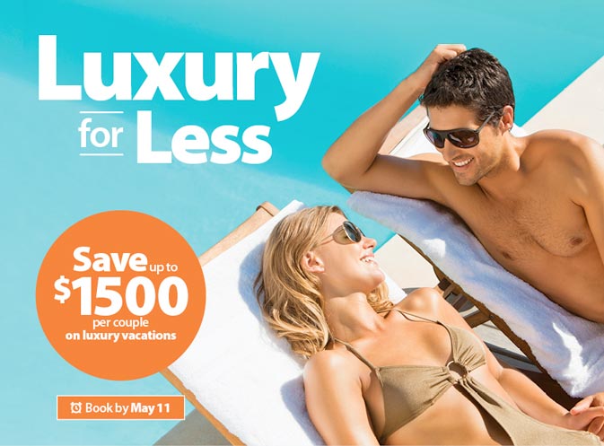 Save up to $1,500 with Sunwing ‘s Luxury for Less Sale