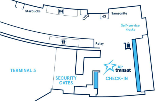 New check-in location at Pearson Airport for Air Transat