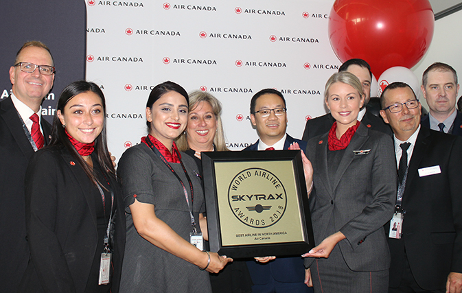 Happy arrival for Air Canada, with latest Skytrax award in tow