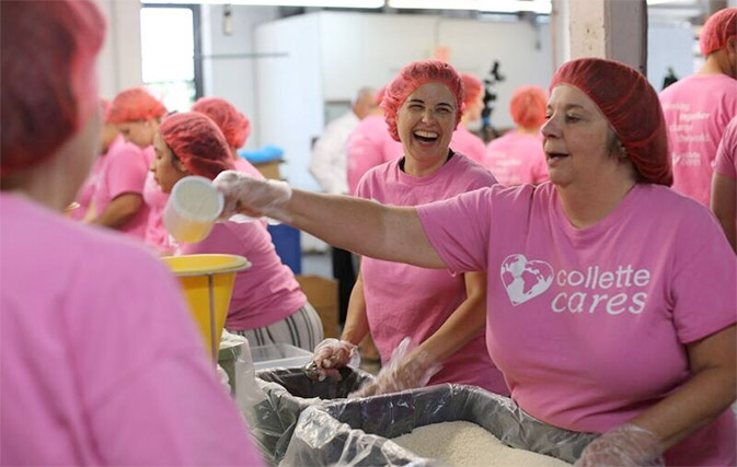 Collette reaches goal of one million meals served