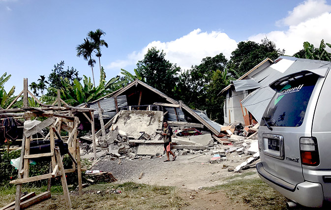 Strong quake hits Indonesian island, killing at least 14