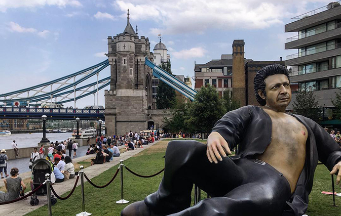 There’s a half-naked giant Jeff Goldblum statue in London and it is glorious