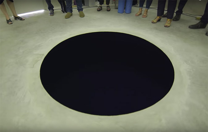 Man falls into Looney Tunes-like black hole at art museum