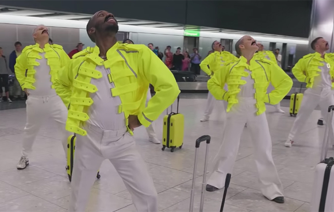 Heathrow’s baggage handlers break free to pay tribute to Freddie Mercury
