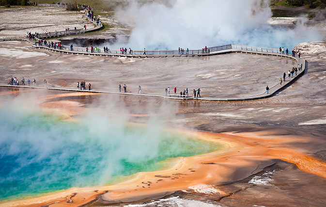 Man jumps barricade to soak feet in Yellowstone’s scorching hot springs