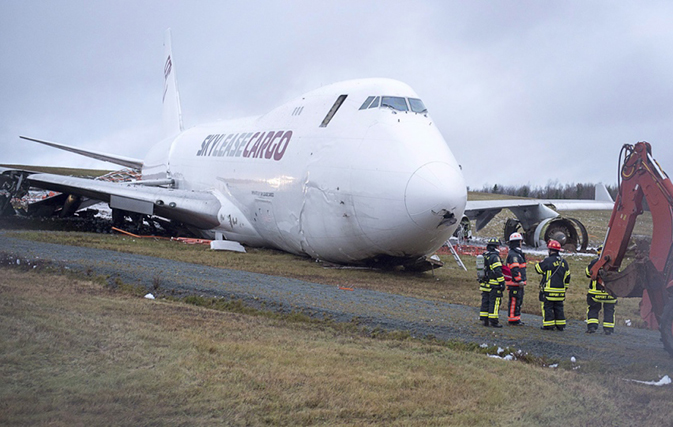 Four injured after cargo plane skids off Halifax runway