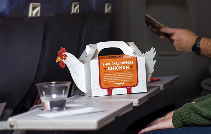 Can fried chicken be an emotional support animal? You bet, says POPEYES