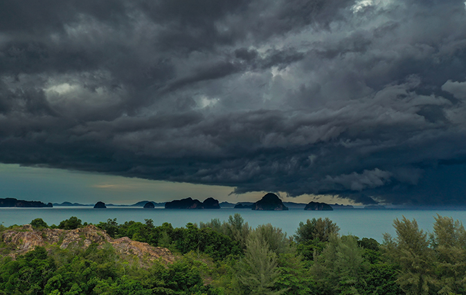 Tropical storm's rain, surging seas strike Thai beaches