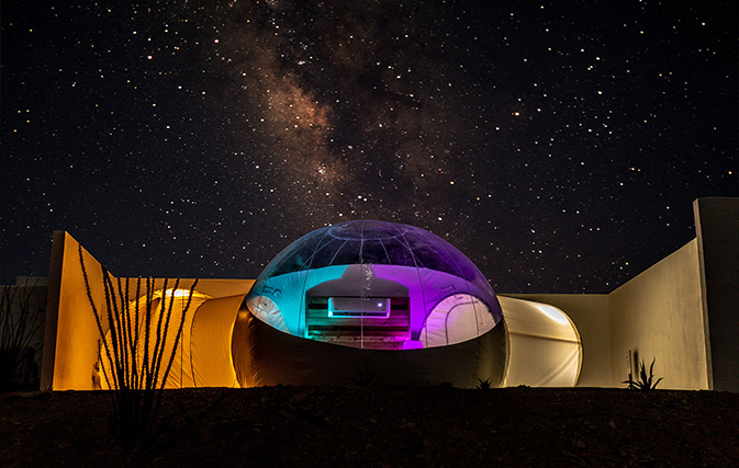 You can sleep in a bubble under the stars in Texas