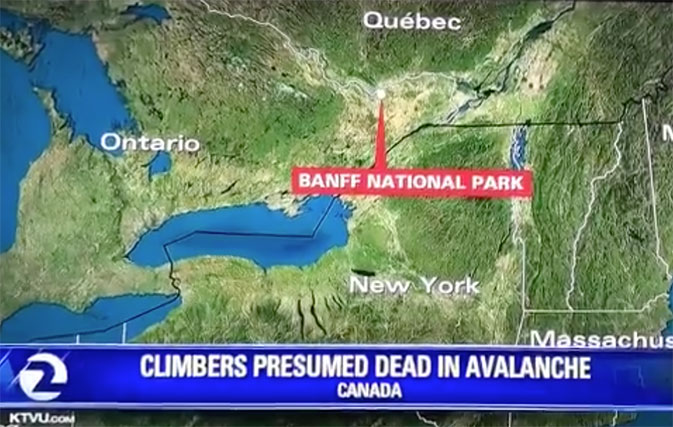 U.S. network misses the mark on Banff map by 3,000 miles