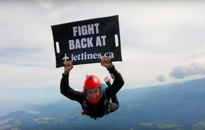 Canada Jetlines stages in-air protest against lack of airline competition