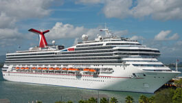 Carnival Freedom's smokestack catches fire in Turks & Caicos