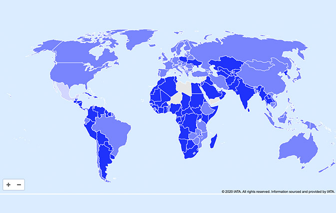 IATA launches online world map to track entry regulations by country