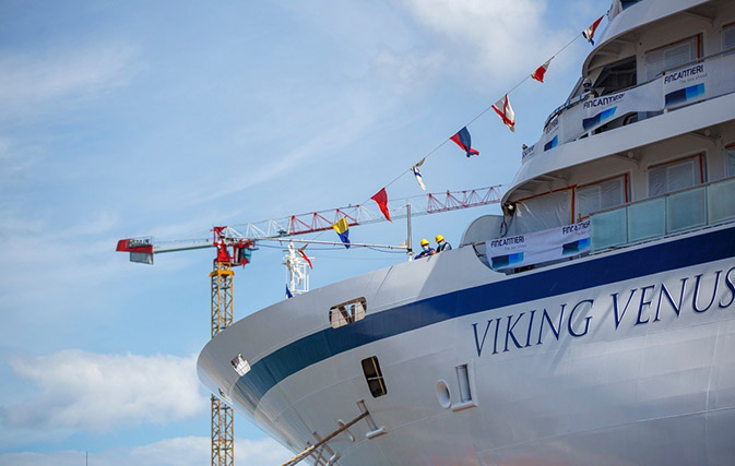 Viking-floats-out-newest-ship