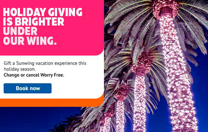 Giving the gift of travel this holiday season, with Sunwing
