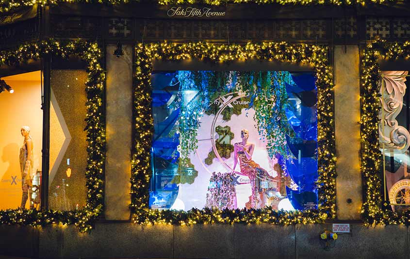 Celebrity Cruises debuts themed windows with Saks Fifth Avenue in NYC