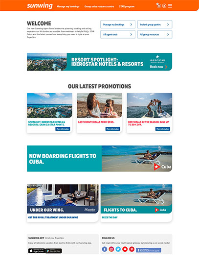 sunwing travel agent portal