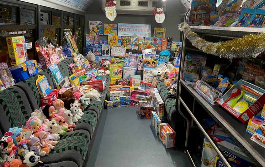 Park'N Fly ‘stuffs the bus’ in support of CTV’s Toy Mountain