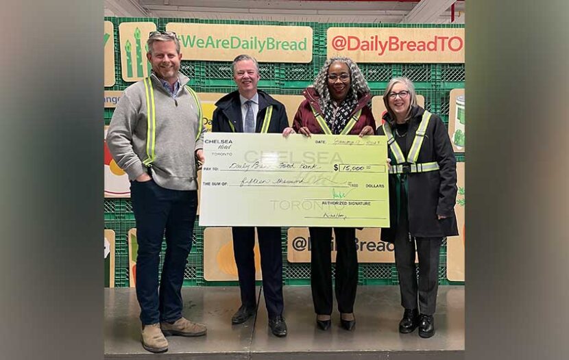 Chelsea Hotel, Toronto raises $15,000 for Daily Bread Food Bank