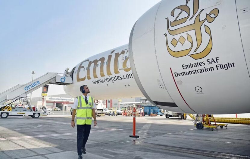Emirates leading the way with demonstration flight powered with 100% SAF