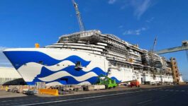 Princess Cruises celebrates float out of Sun Princess, coming in 2024